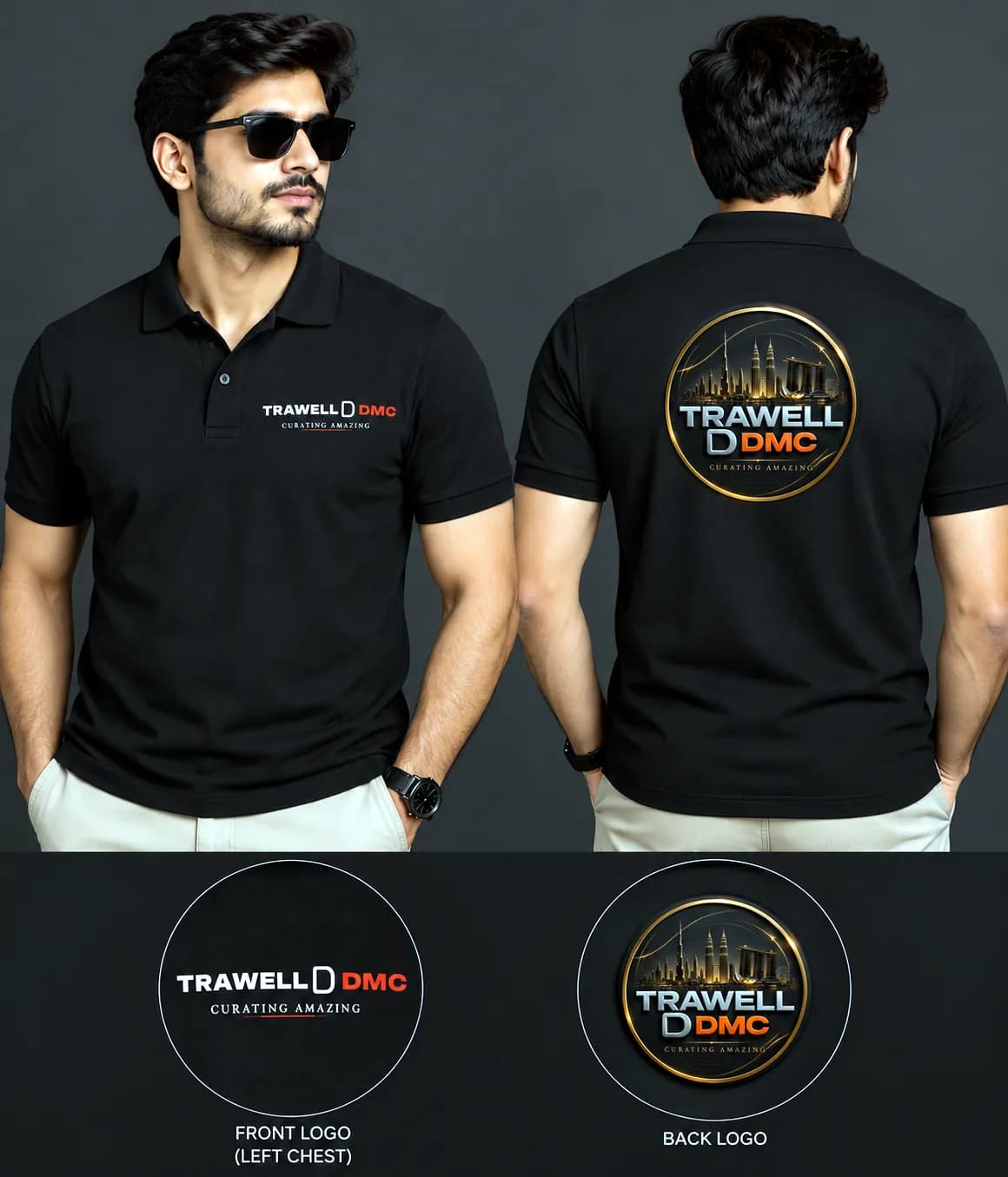 Travel company polos